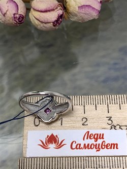 *Кольцо р.17,5 Лавандовый Аметист арт. 01-0349/00АМ-00-384 Вес 2,47 г - фото 285258