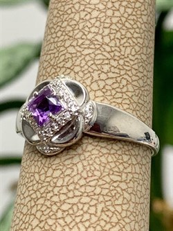 *Кольцо р.17,5 Лавандовый Аметист арт. 01-0349/00АМ-00-384 Вес 2,47 г - фото 285262