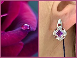 *Серьги Аметист арт. 02-0349/00АМ-00-180 Вес 4,48 г - фото 285265