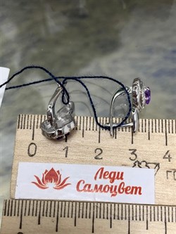 *Серьги Аметист арт. 02-0349/00АМ-00-180 Вес 4,48 г - фото 285268