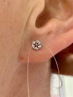 *Пусеты Цветочки Белый Фианит арт. 02-2269/00КЦ-00-679 вес 0,87 г - фото 285316 *Пусеты Цветочки Белый Фианит арт. 02-2269/00КЦ-00-679 вес 0,87 г - фото 285316