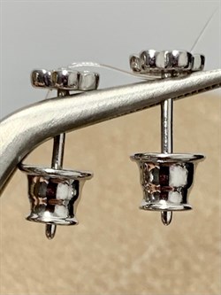 *Пусеты Цветочки Белый Фианит арт. 02-2269/00КЦ-00-679 вес 0,87 г - фото 285319 *Пусеты Цветочки Белый Фианит арт. 02-2269/00КЦ-00-679 вес 0,87 г - фото 285319