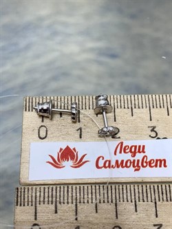 *Пусеты Цветочки Белый Фианит арт. 02-2269/00КЦ-00-679 вес 0,87 г - фото 285321 *Пусеты Цветочки Белый Фианит арт. 02-2269/00КЦ-00-679 вес 0,87 г - фото 285321