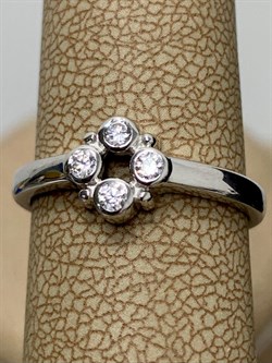 *Кольцо р.16,5 Белый Фианит арт. 01-1531/00КЦ-00-795 вес 1,77 г - фото 285325