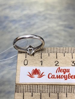 *Кольцо р.16,5 Белый Фианит арт. 01-1531/00КЦ-00-795 вес 1,77 г - фото 285327