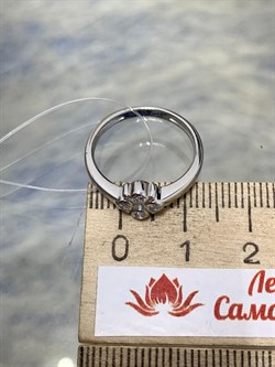 *Кольцо р.16,5 Белый Фианит арт. 01-1531/00КЦ-00-795 вес 1,77 г - фото 285328