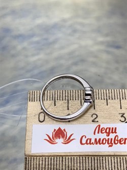 *Кольцо р.16,5 Белый Фианит арт. 01-1531/00КЦ-00-795 вес 1,77 г - фото 285329