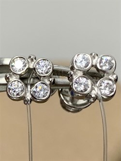 *Пусеты Белый Фианит арт. 02-1531/00КЦ-00-248 вес 1,47 г - фото 285337 *Пусеты Белый Фианит арт. 02-1531/00КЦ-00-248 вес 1,47 г - фото 285337