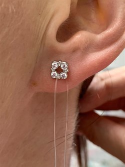 *Пусеты Белый Фианит арт. 02-1531/00КЦ-00-248 вес 1,47 г - фото 285339 *Пусеты Белый Фианит арт. 02-1531/00КЦ-00-248 вес 1,47 г - фото 285339