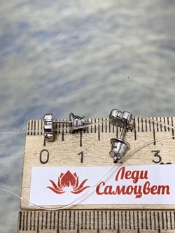 *Пусеты Белый Фианит арт. 02-1531/00КЦ-00-248 вес 1,47 г - фото 285340 *Пусеты Белый Фианит арт. 02-1531/00КЦ-00-248 вес 1,47 г - фото 285340