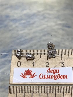 *Пусеты Белый Фианит арт. 02-1531/00КЦ-00-248 вес 1,47 г - фото 285341 *Пусеты Белый Фианит арт. 02-1531/00КЦ-00-248 вес 1,47 г - фото 285341