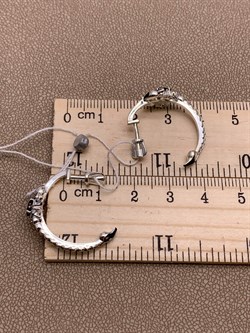 *Серьги Пусеты Скорпионы Дымчатый Кварц арт. 02-4636-00-202-0200-68-414 вес 4,75 г - фото 285401