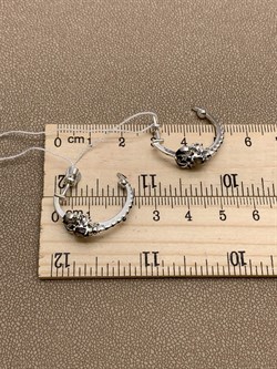 *Серьги Пусеты Скорпионы Дымчатый Кварц арт. 02-4636-00-202-0200-68-414 вес 4,75 г - фото 285402