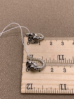 *Серьги Сорпионы Дымчатый Кварц арт. 02-4637-00-202-0200-68-328 вес 3,31 г - фото 285419