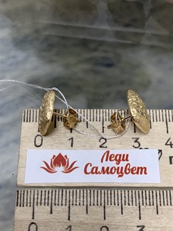 *Серьги Пусеты Абстракция арт. OR2077-10-804 вес 3,51 г - фото 285630