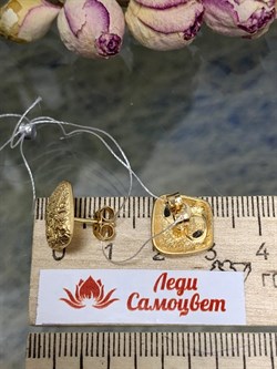 *Серьги Пусеты Абстракция арт. OR2077-10-804 вес 3,51 г - фото 285636