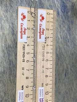 *Колье р.38-43+5см Белый Фианит арт. 06-2802/00СВ-00-075 вес 5,06 г - фото 285668