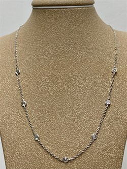 *Колье р.38-43 Белый Фианит арт. 06-2797/00СВ-00-967 вес 2,43 г - фото 285674