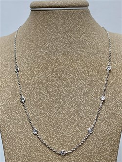 *Колье р.38-43 Белый Фианит арт. 06-2797/00СВ-00-967 вес 2,43 г - фото 285675