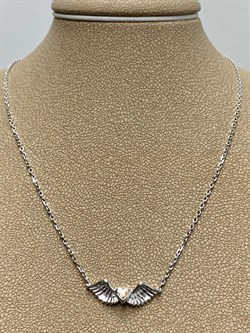 *Колье р.40 Белый Бр арт. 06-2903/000Б-00-998 вес 2,8 г - фото 285683