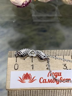 *Колье р.40 Белый Бр арт. 06-2903/000Б-00-998 вес 2,8 г - фото 285684