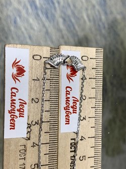 *Колье р.40 Белый Бр арт. 06-2903/000Б-00-998 вес 2,8 г - фото 285687