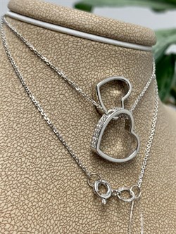 *Колье р.40 Сердца Белый Фианит арт. 06-1103/00КЦ-00-554 вес 4,20 г - фото 285701 *Колье р.40 Сердца Белый Фианит арт. 06-1103/00КЦ-00-554 вес 4,20 г - фото 285701