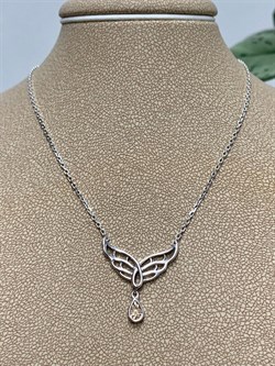 *Колье р.40-45 Белый Бр арт. 06-2900/000Б-00-377 вес 3,21 г - фото 285712