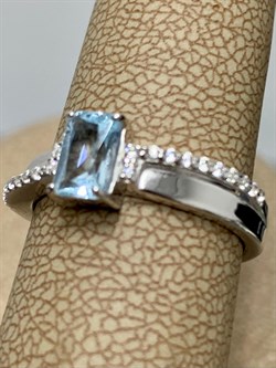 *Кольцо р.16 Голубой Топаз арт. 01-1997/00ТБ-00-272 Вес 2,45 г - фото 285745