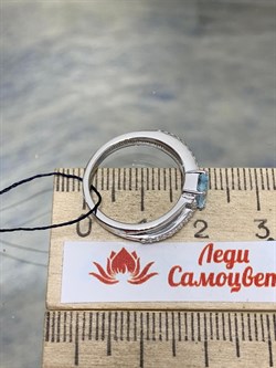 *Кольцо р.16 Голубой Топаз арт. 01-1997/00ТБ-00-272 Вес 2,45 г - фото 285751