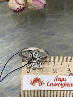 *Кольцо р.16,5 Белый Фианит арт. 01-1475/00КЦ-00-767 вес 3,39 г - фото 285761