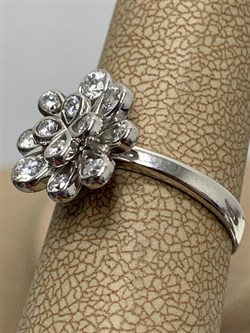 *Кольцо р.18,5 Белый Фианит арт. 01-1475/00КЦ-00-985 вес 3,64 г - фото 285780