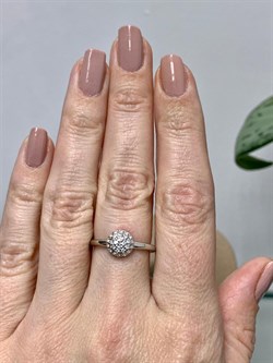 *Кольцо р.17 Белый Фианит арт. 01-1294/00КЦ-00-790 вес 2,83 г - фото 285835