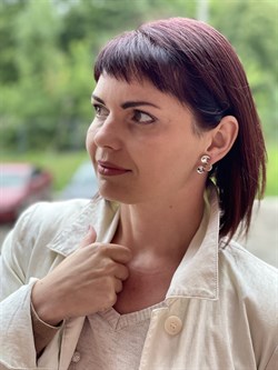 *Серьги Пусеты арт. ORG2-044 вес 4,61 г - фото 285855