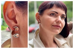 *Серьги Пусеты арт. ORG2-044 вес 4,61 г - фото 285859