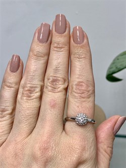 *Кольцо р.17,5 Белый Фианит арт. 01-1294/00КЦ-00-455 вес 3,10 г - фото 285893