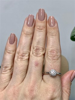 *Кольцо р.18 Белый Фианит арт. 01-1294/00КЦ-00-640 вес 2,93 г - фото 285907