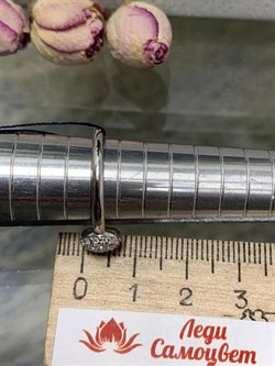 *Кольцо р.18 Белый Фианит арт. 01-1294/00КЦ-00-640 вес 2,93 г - фото 285910