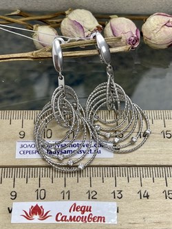 *Серьги Белый Фианит арт. CVOR10-275 вес 9,6 г - фото 285975 *Серьги Белый Фианит арт. CVOR10-275 вес 9,6 г - фото 285975