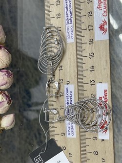 *Серьги Белый Фианит арт. CVOR10-275 вес 9,6 г - фото 285976 *Серьги Белый Фианит арт. CVOR10-275 вес 9,6 г - фото 285976