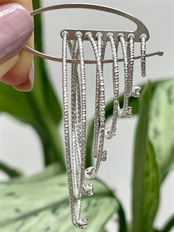 *Серьги Петли Белый Фианит арт. CVOR8-669 вес 11,7 г - фото 285986 *Серьги Петли Белый Фианит арт. CVOR8-669 вес 11,7 г - фото 285986