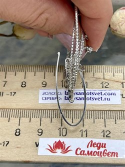 *Серьги Петли Белый Фианит арт. CVOR8-669 вес 11,7 г - фото 285987 *Серьги Петли Белый Фианит арт. CVOR8-669 вес 11,7 г - фото 285987