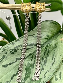 *Пусеты Тигры Фианит арт. OR09900-727 вес 4,77 г - фото 285990 *Пусеты Тигры Фианит арт. OR09900-727 вес 4,77 г - фото 285990