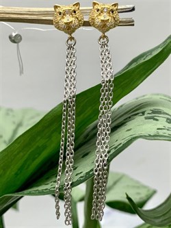 *Пусеты Тигры Фианит арт. OR09900-727 вес 4,77 г - фото 285991 *Пусеты Тигры Фианит арт. OR09900-727 вес 4,77 г - фото 285991