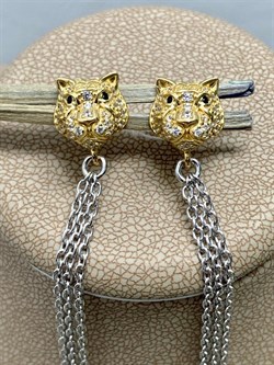 *Пусеты Тигры Фианит арт. OR09900-727 вес 4,77 г - фото 285996 *Пусеты Тигры Фианит арт. OR09900-727 вес 4,77 г - фото 285996