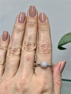 *Кольцо р.18,5 Белый Фианит арт. 01-1294/00КЦ-00-548 вес 3,12 г - фото 285999