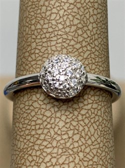 *Кольцо р.18,5 Белый Фианит арт. 01-1294/00КЦ-00-548 вес 3,12 г - фото 286006