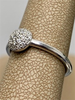 *Кольцо р.18,5 Белый Фианит арт. 01-1294/00КЦ-00-548 вес 3,12 г - фото 286010