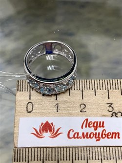 *Кольцо р.17 Голубой Топаз арт. 01-2105/00ТБ-00-747 Вес 3,80 г - фото 286026