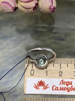 *Кольцо р.17 Микс Голубой Топаз Сапфир иск арт. 01-1375/00ТБ-00-461 Вес 2,44 г - фото 286087